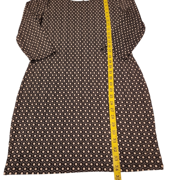 Abstract Pattern Long Sleeve Mini Dress - Picture 7 of 10